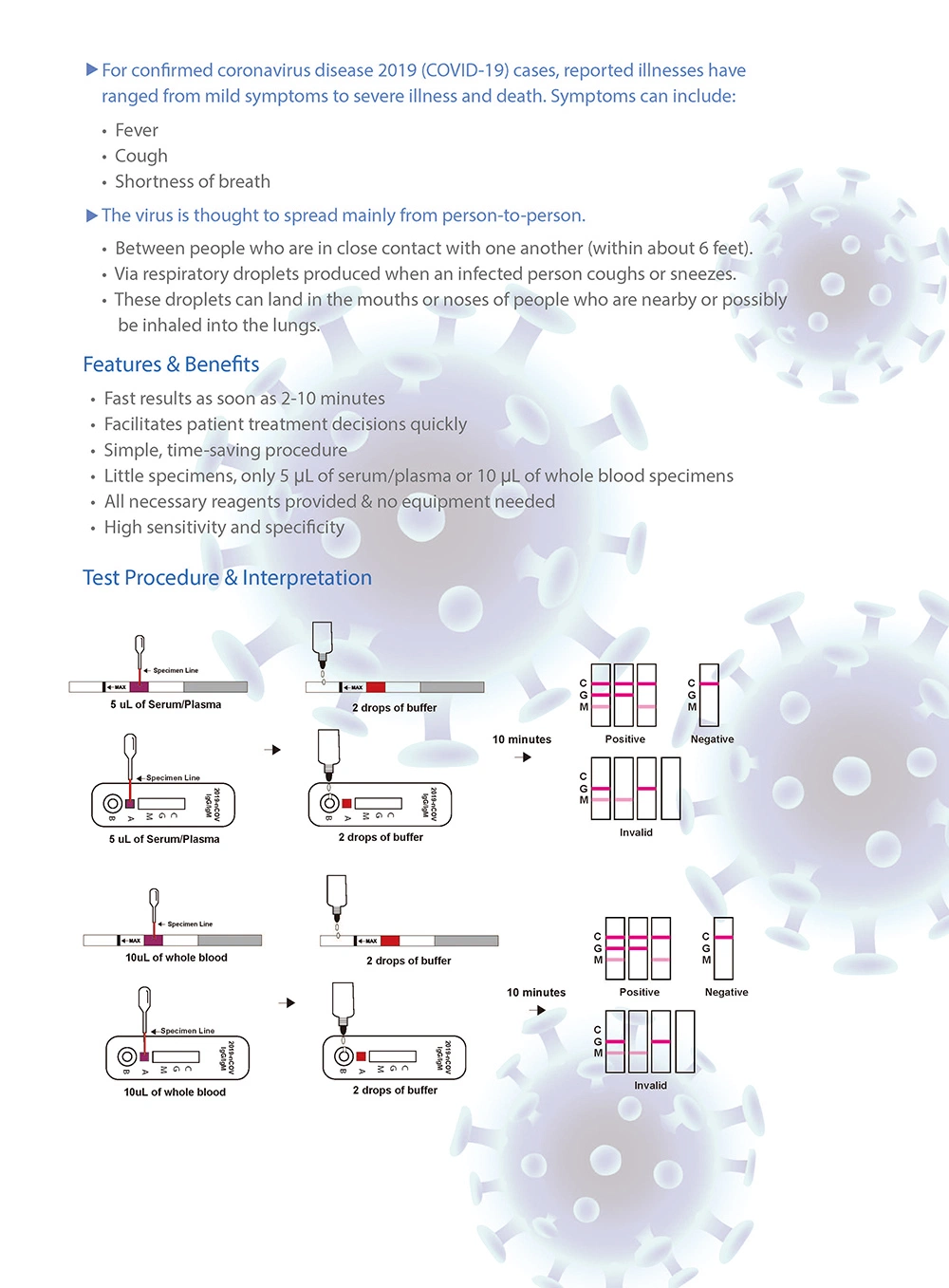 Individual Products Anti Body Igg Igm Antibody Virus Rapid Test Kit for Human