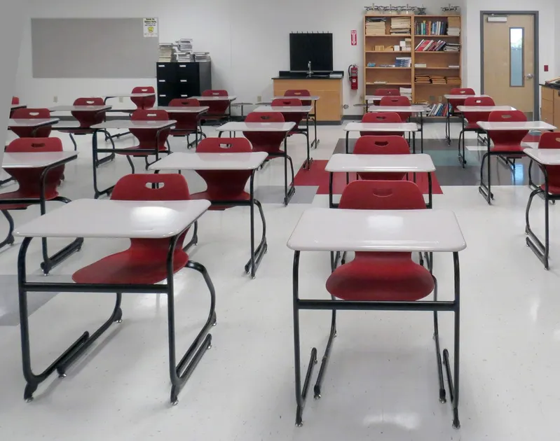 Single Student Desk and Student Chair School Furniture