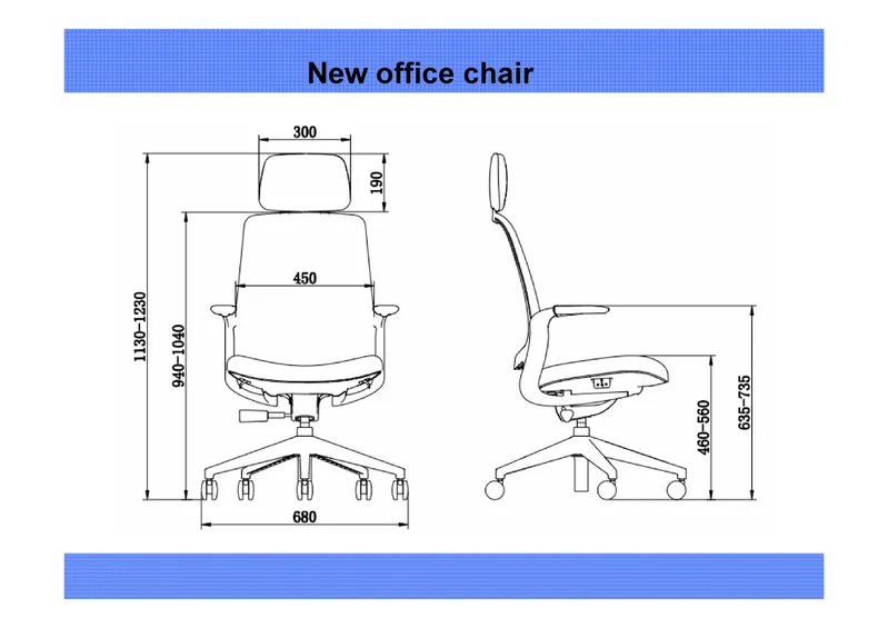 Office Furniture Executive Task Chair with Lumbar Support
