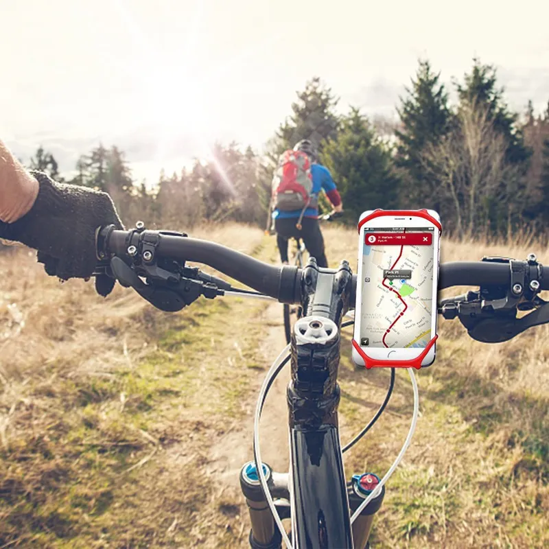 Bike Accessory Silicone Bicycle Phone Holder Flexible Shopping Cart Phone Mount Stand