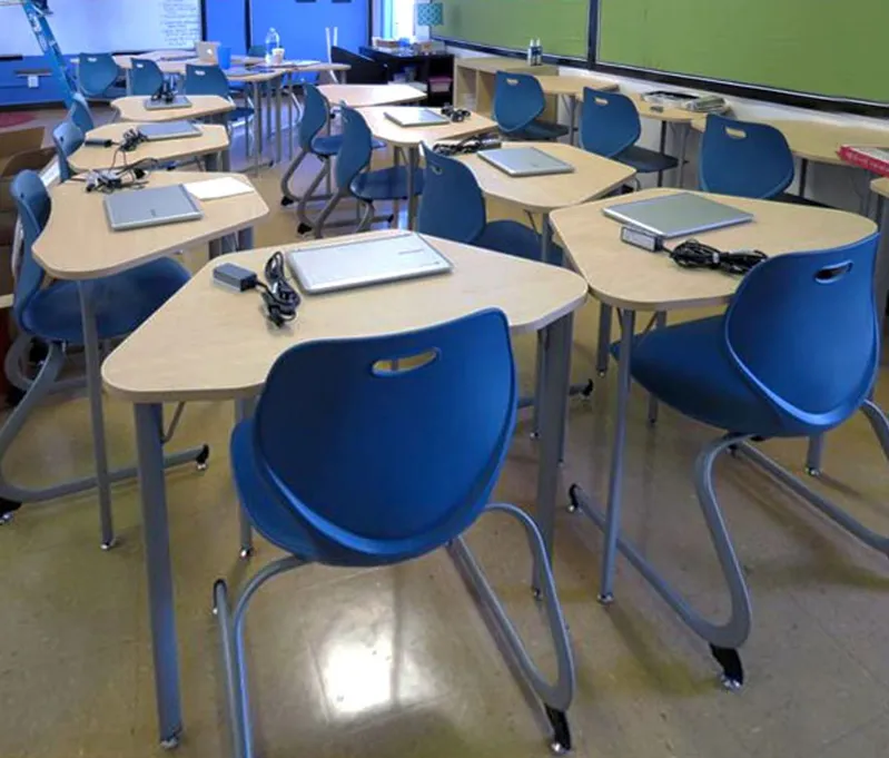 Single Student Desk and Student Chair School Furniture