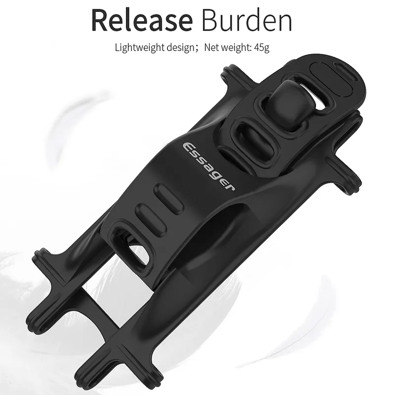 Bike Accessory Silicone Bicycle Phone Holder Flexible Shopping Cart Phone Mount Stand