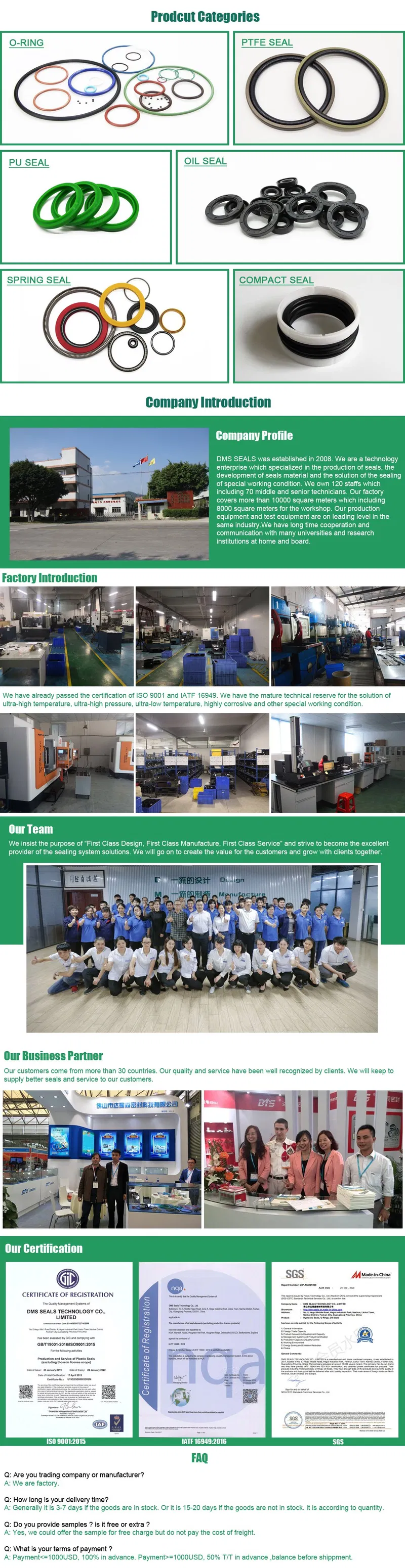 PU Steel High Quality Hydraulic Dust Seals Dkbi Yellow Color