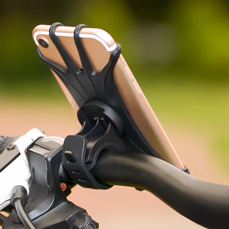 Bike Accessory Silicone Bicycle Phone Holder Flexible Shopping Cart Phone Mount Stand