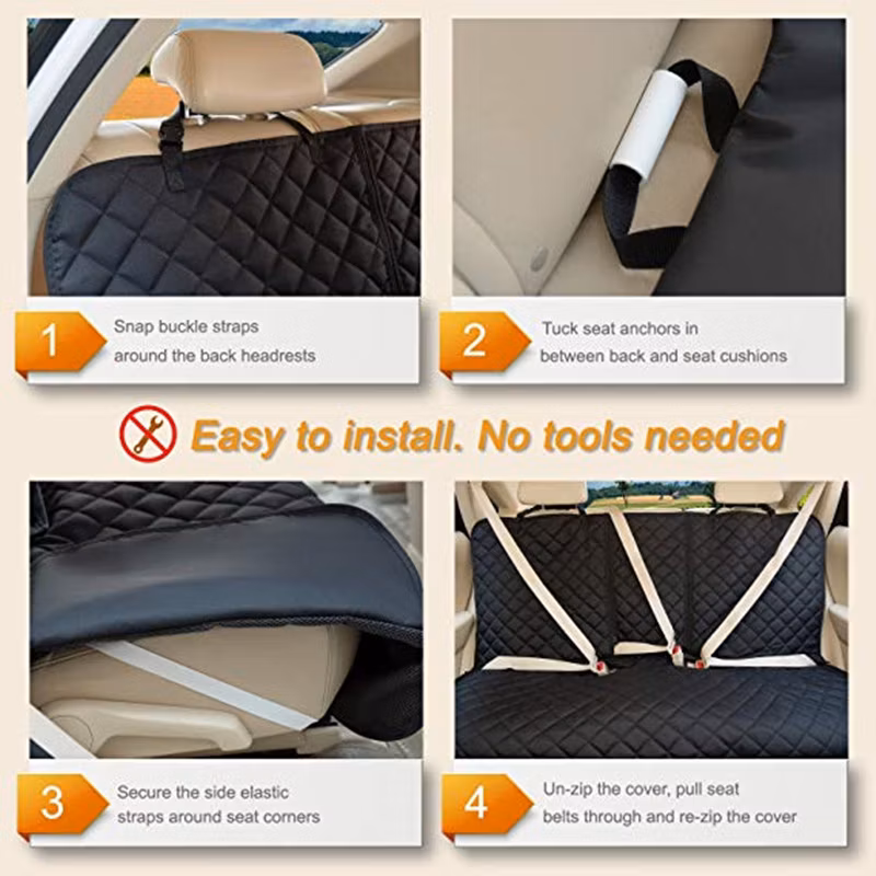 Four Layers Back Seat Booster Cover with Quilted Material for All Vehicle