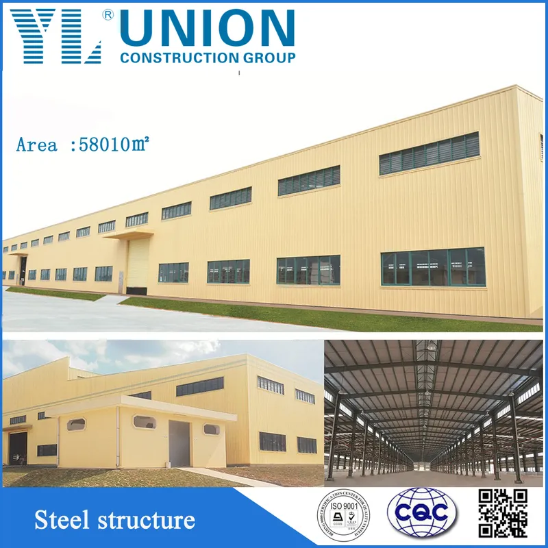 Union Professional Manufacturer Fabrication Building Fabricated Steel Structure Warehouse with Certification