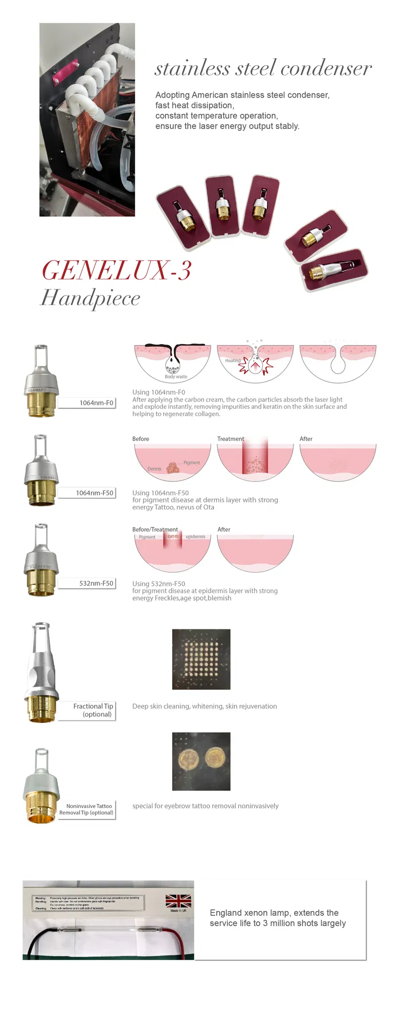 Q-Switched Laser Machine for Pigment and Tattoo Removal Salon Machine