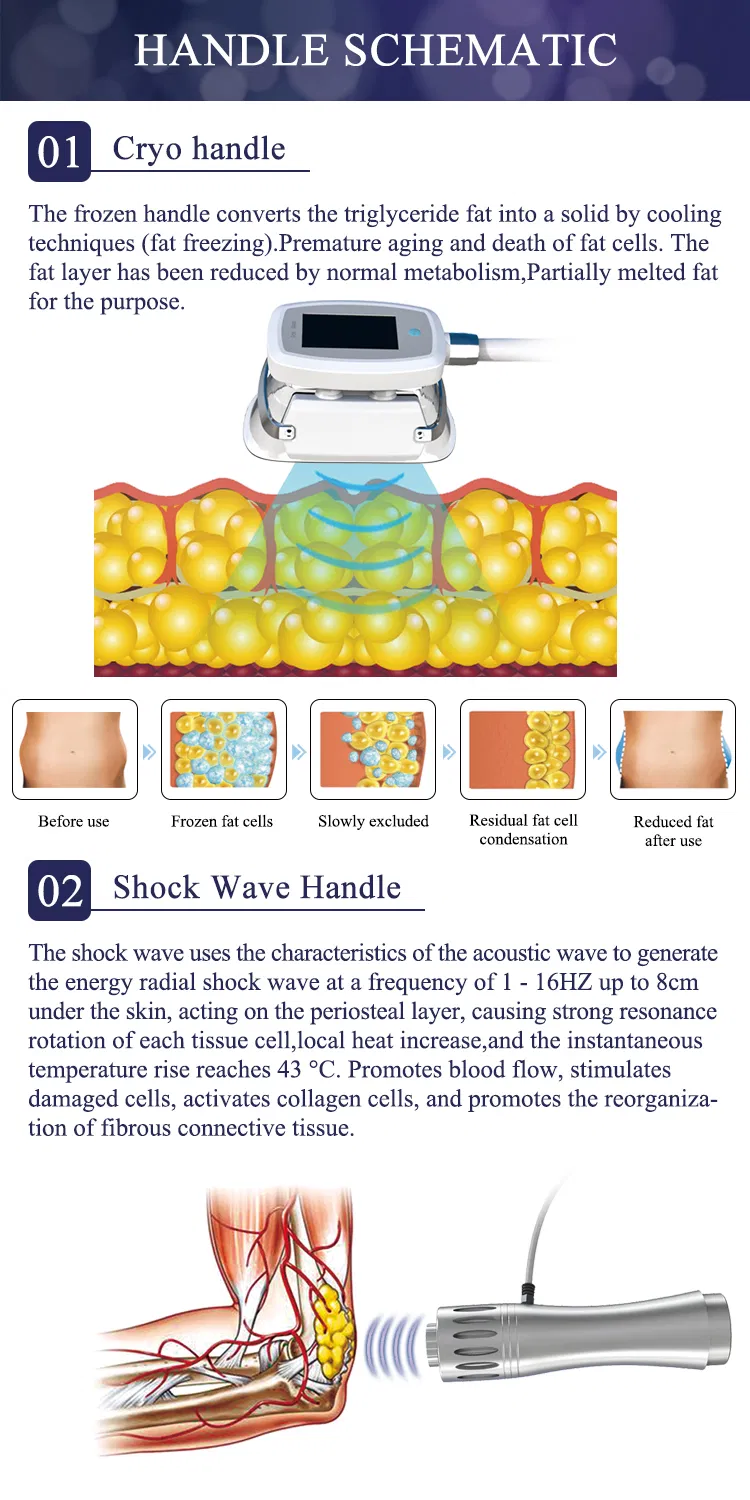 Fast Vacuum Freeze Slimming Shock Wave Cavitation RF Beauty Machine