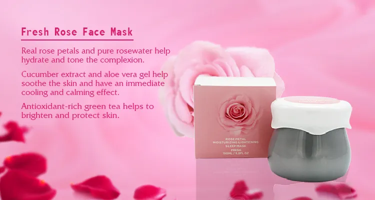 Skin Care Product Organic Natural Rose Sleeping Mask for Facial Care