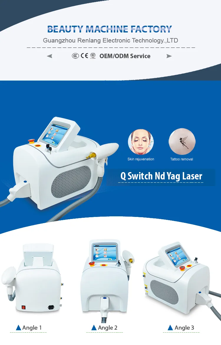 2019 Most Popular Portable Q Switched Laser Tattoo Removal Machine