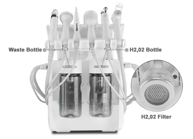 2020 New Design H2O2 Multifunction 6 in 1 Facial Peel Hydra Bubble Machine