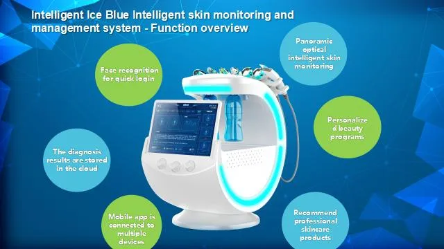 Latest Intelligent Ice Blue Skin Monitoring Skin Analysis Hydro Facial Beauty Device