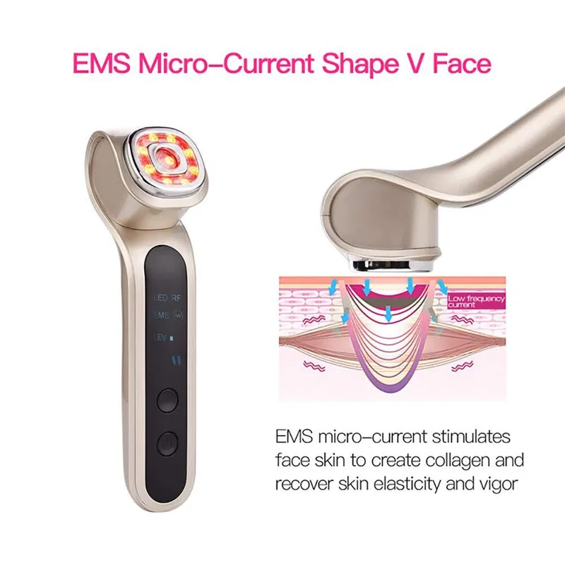 Portable Beauty Equipment Radio Frequency Facial LED Skin Care Device