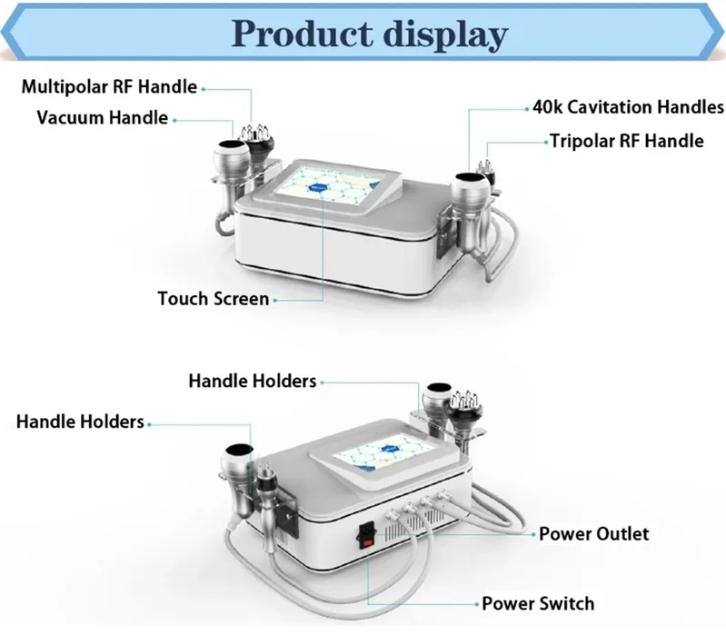 5in1 Cavitation Machine Ultrasonic RF Cavitation Ultrasonic Slimming Machine