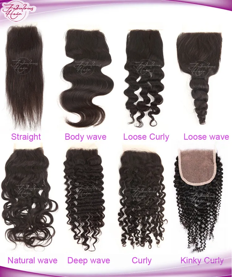 Fabulous Hair Body Wave Virgin Hair W Shape Lace Closure