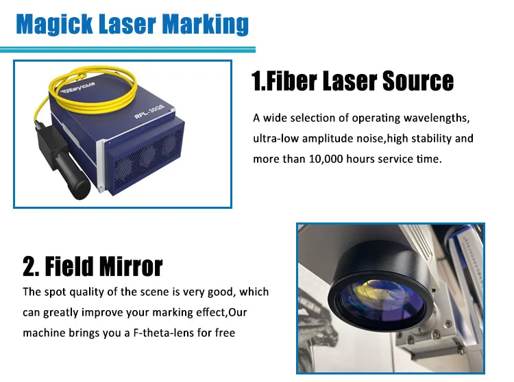 Raycus Laser 20W 30W 50W Desktop Fiber Laser Marking Machine