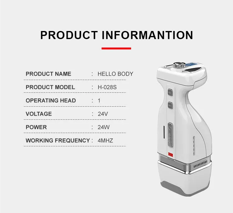 Body Shaper Slimming Machine Home Beauty Salon Use Focused Ultrasound Mini Hifu for Body Slimming