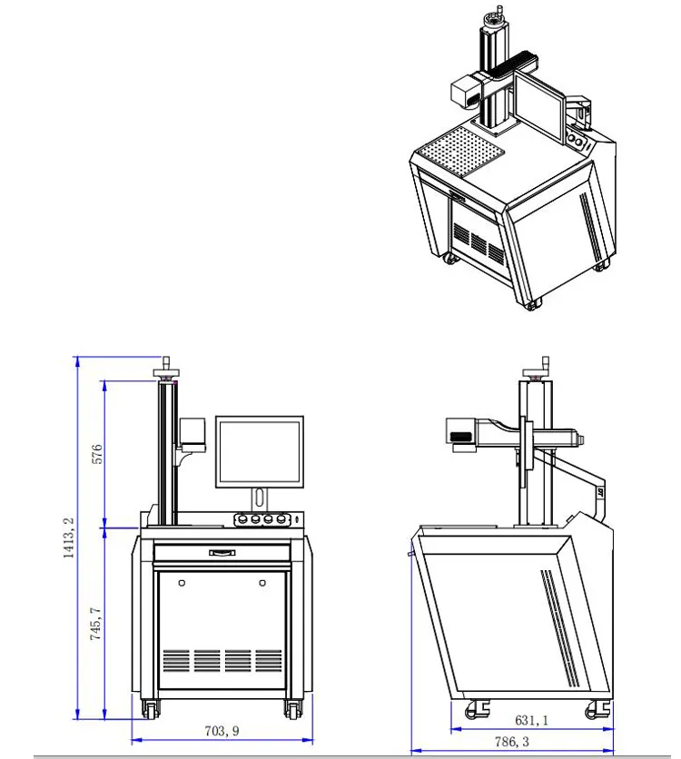 Desktop Jpt Compact Metal Laser Deep Engraver Laser Marking Machine