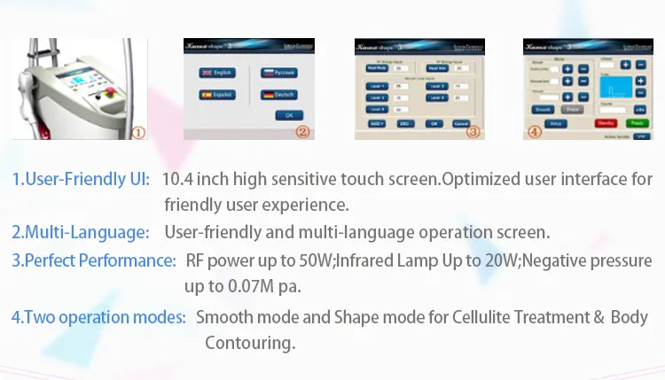 Sincoheren Vacuum Suction Radio Frequency Equipment for Cellulite Reduction