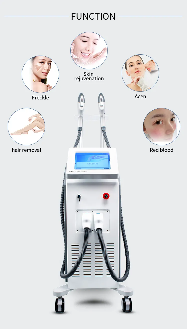 Double Handles Skin Rejuvenation IPL Opt Skin Rejuvenation Hair Removal Beauty Equipment