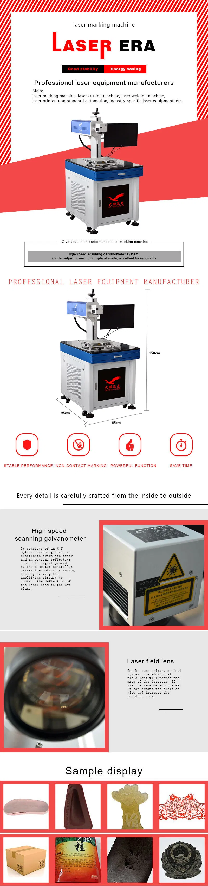 Crocodile/ Croco Fiber Laser Engraving Desktop C02 Marking Machine