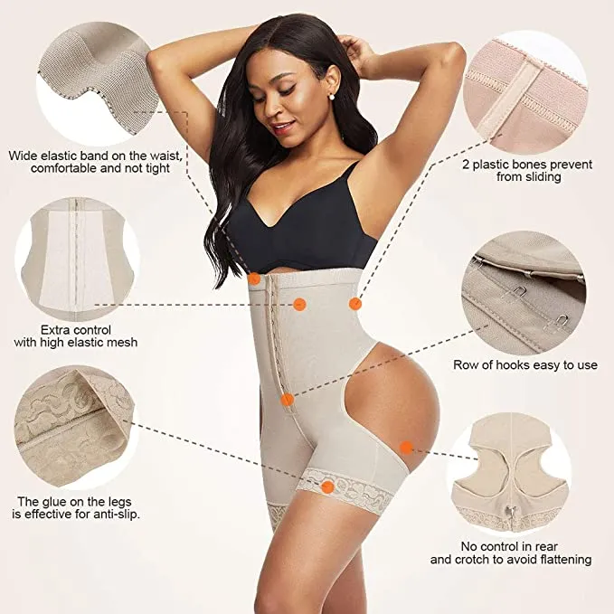 High Waisted Body Shapewear for Women Tummy Control Butt Lifter Thigh Slimmer