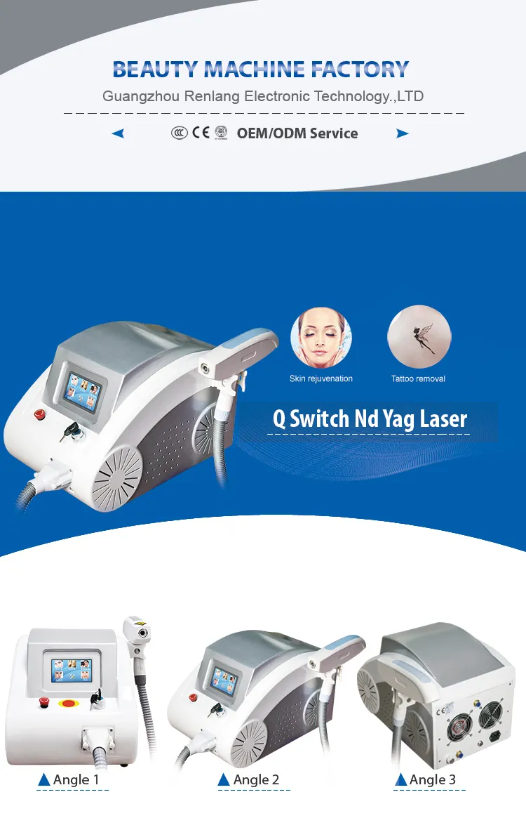 Q Switched Laser Tattoo Removal Machine Portable