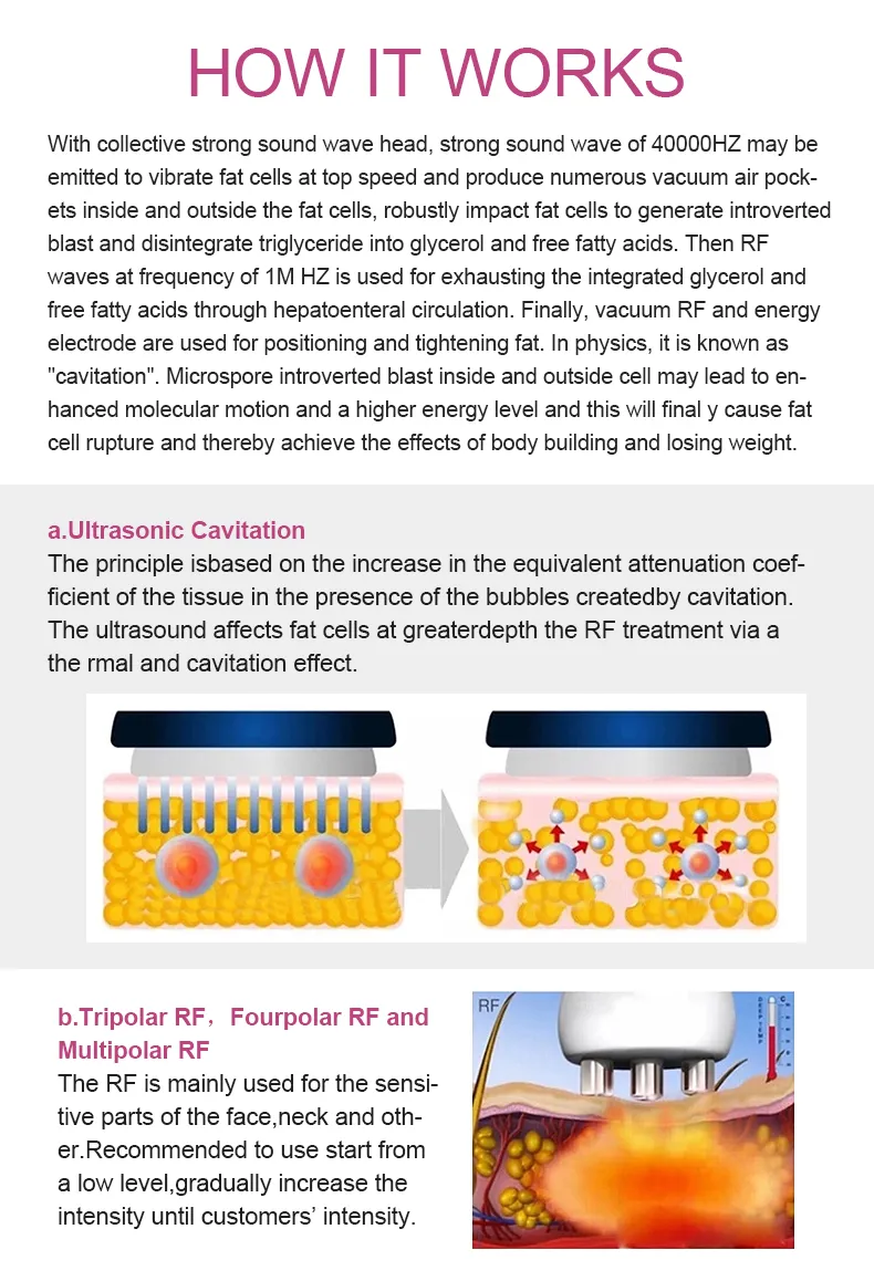 Most Effective Professional Ultrasonic Cavitation Machine V8 Cavitation Machine