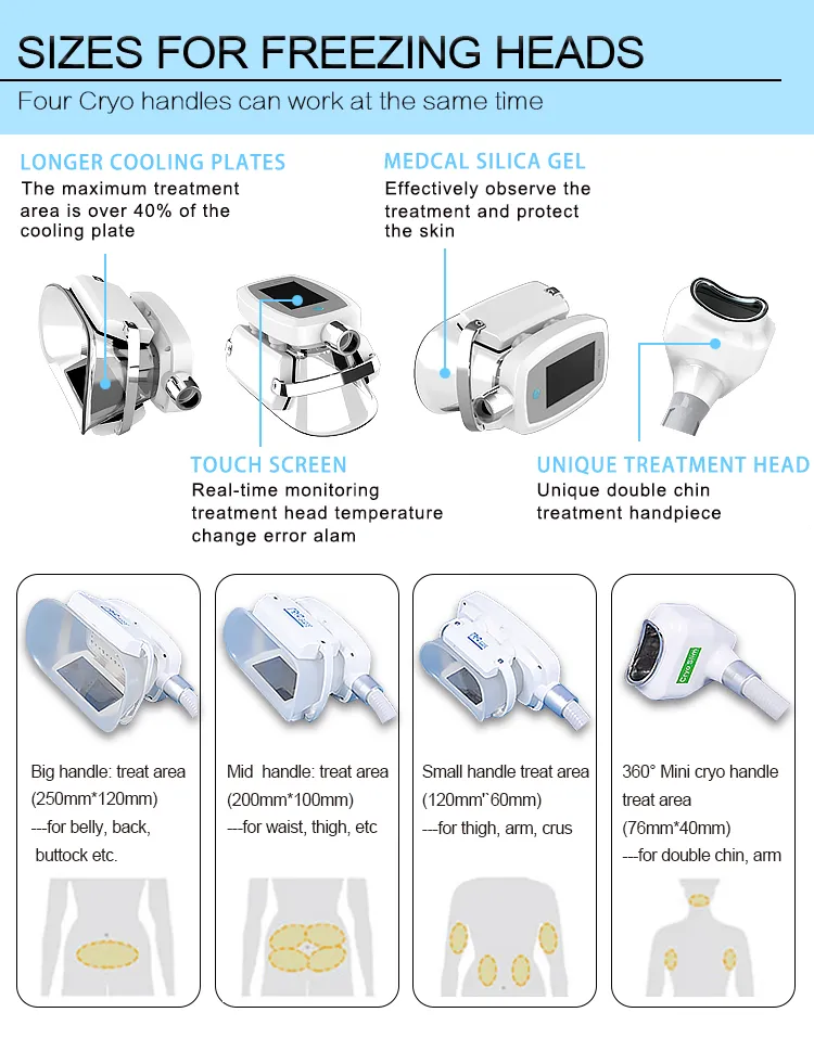 5 Handles Double Chin Fat Freezing Criolipolisis Cellulite Machine Cryolipolysis