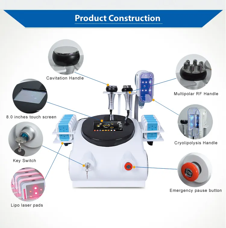 Ce Approved Weight Loss Cavitation Machine Cryolipolysis Laser Lipo Equipment