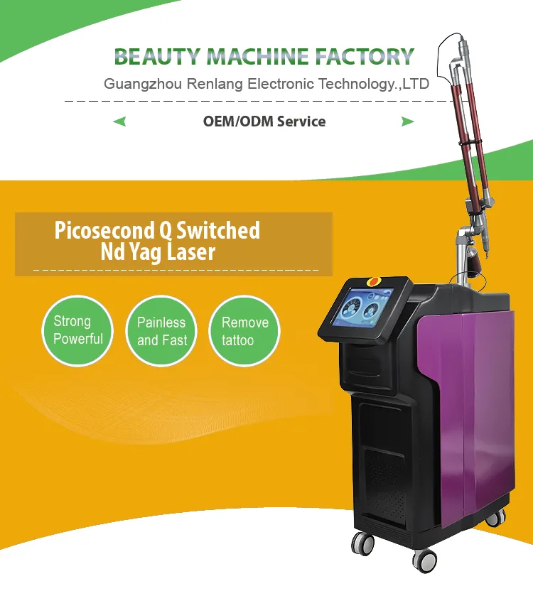 Q Switch ND YAG Tattoo Removal Machine / Laser Pico Picosecond