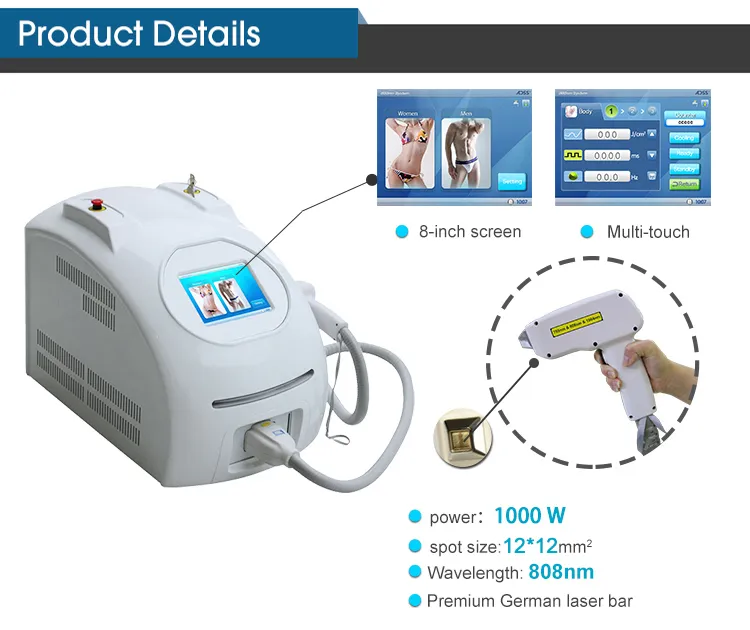 808nm Painfree Hair Removal Diode Laser Machine