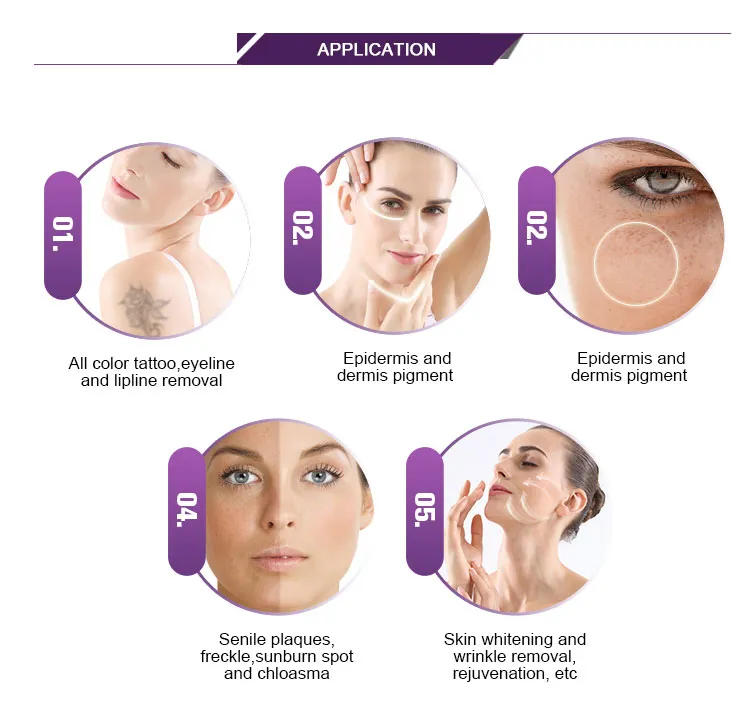 755nm Pico Laser ND YAG Beauty Q-Switched Laser Machine Tattoo Removal