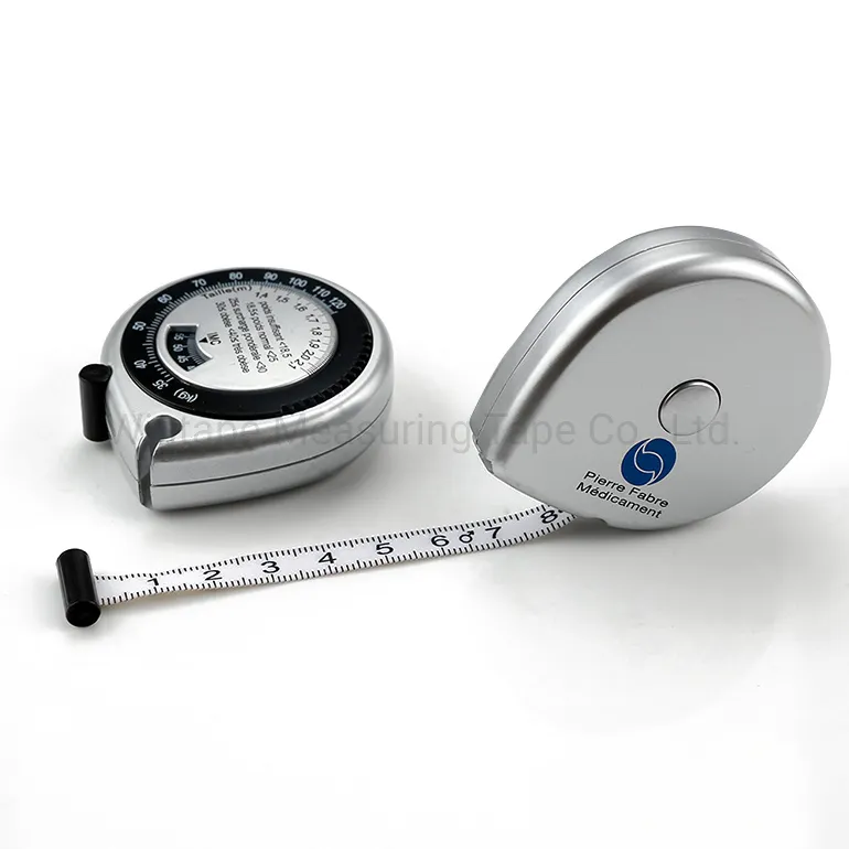 Silver Waterdrop Shape Body Health BMI Measuring Tape