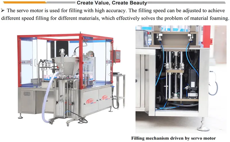 Automatic Body Gel Rotatory Multi-Function Bottle Filling and Capping Production Line