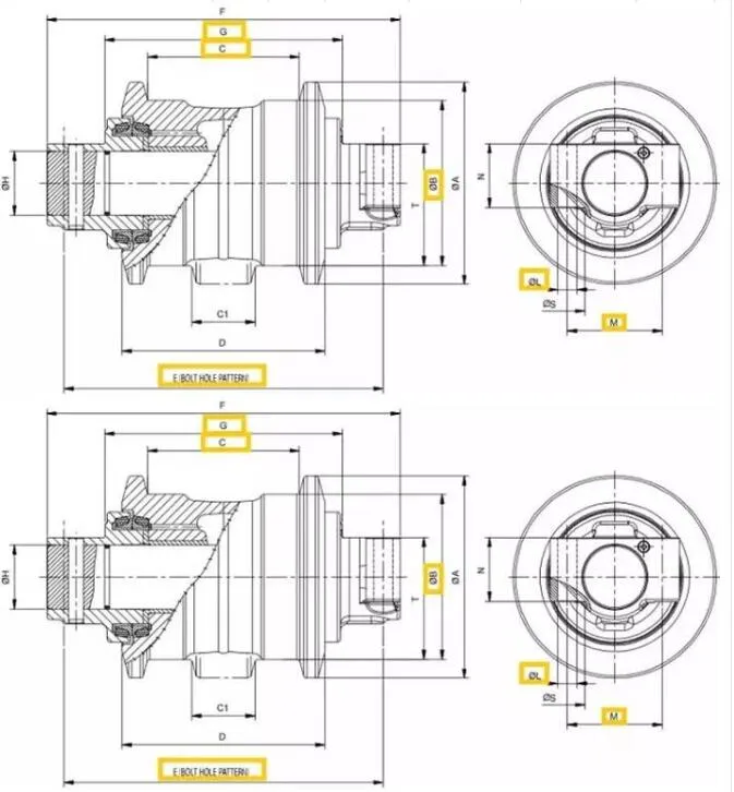 Excavator Track Roller E350 Bottom Lower Roller Spare Parts 1524129 Cr6401 E307 E307b