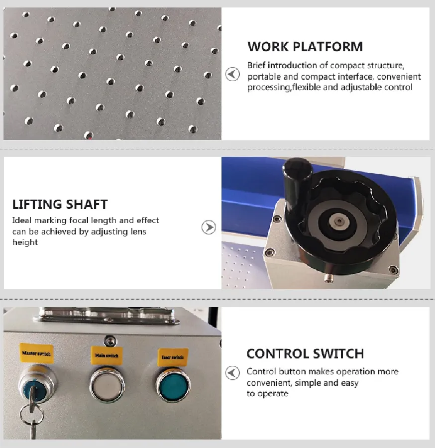 20W Metal Laser Machine 30W Fiber Laser Machine