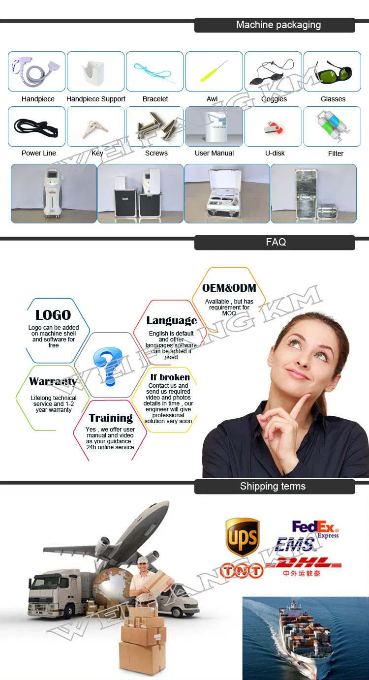 Vertical 808nm Diode Laser for Hair Removal Machine