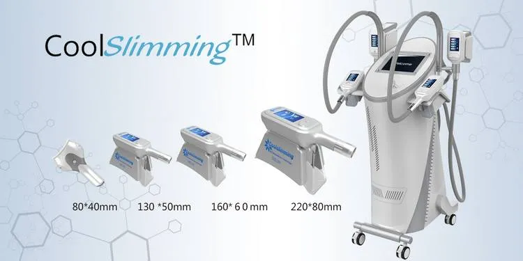 Four Handles Double Chin Fat Freezing Machine Cryolipolysis Cellulite Machine Cryolipolysis