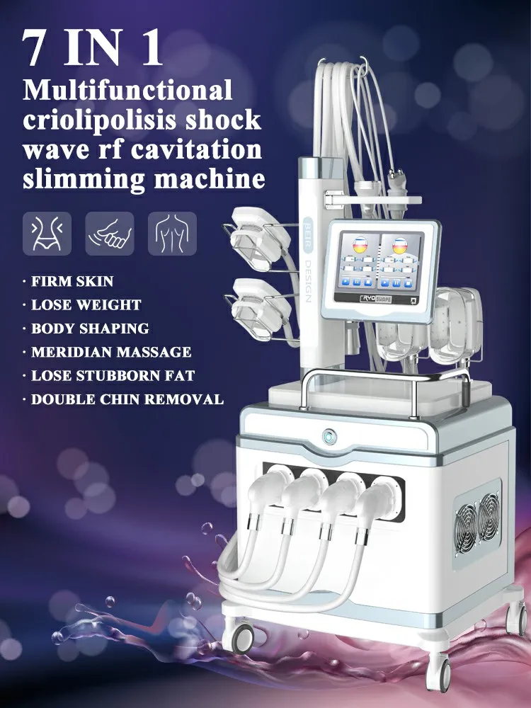 Fast Vacuum Freeze Slimming Shock Wave Cavitation RF Beauty Machine