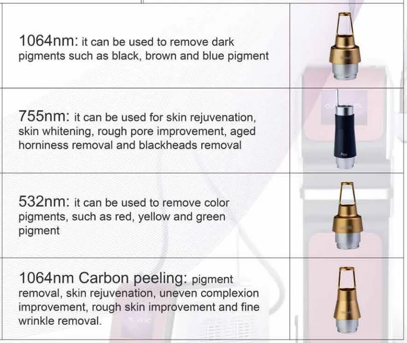 755nm Pico Laser ND YAG Beauty Q-Switched Laser Machine Tattoo Removal