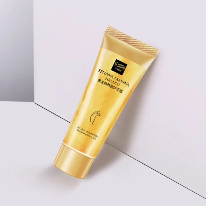80g Natural Gold Nicotinamide Hand Cream Moisturizing Soften Skin Lighten Fine Lines Cream