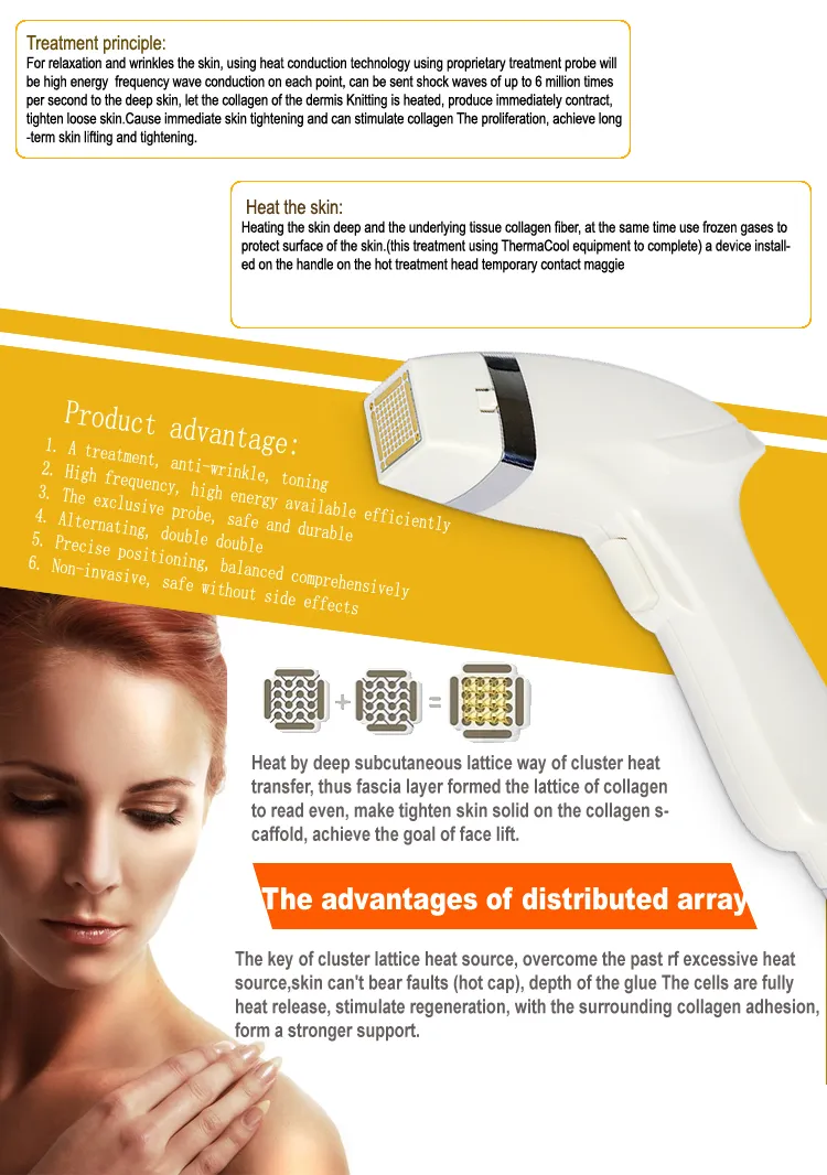 Portable Thermagic Microneedle RF Fractional Lifting Skin Rejuvenation Beauty Machine