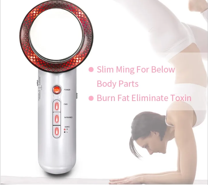 3 in 1mini Home Use Infrared&EMS Microcurrent&Ultrasound Body Slimming Massager Skin Tighten Beauty Device