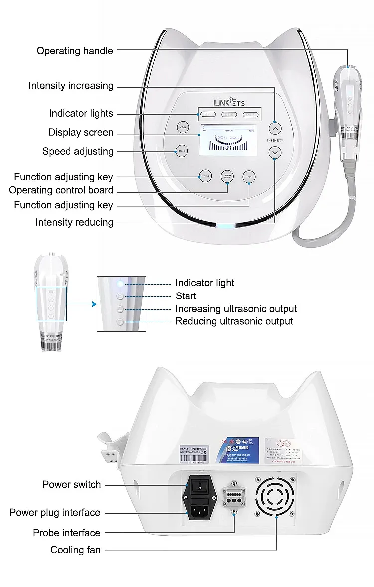 Portable Ultrasonic Hifu Anti-Wrinkle Anti-Aging Facelift Wrinkle Remover Beauty Machine