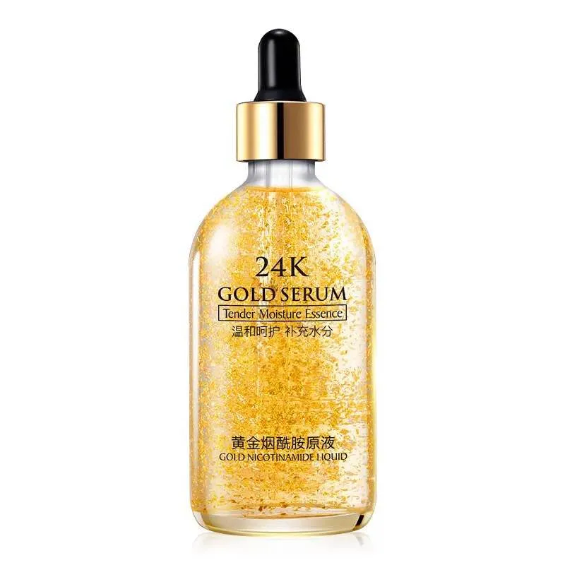 Luxury Essential Oil Moisturizing Firming Anti Aging Skin Care Lift 24K Gold Face Serum