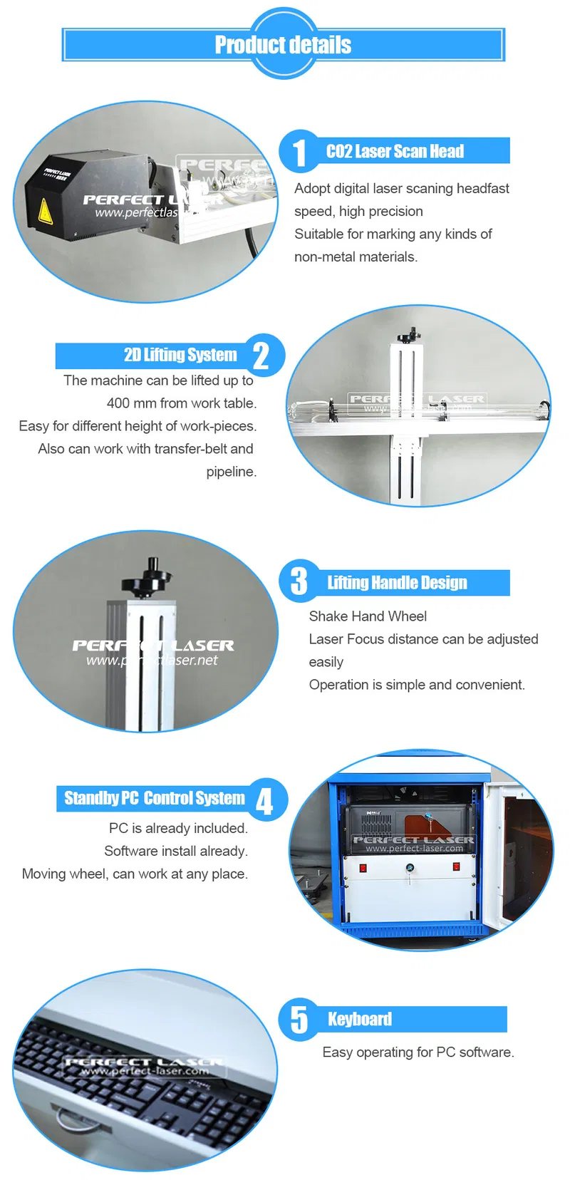 Fly Light Desktop CO2 Nonmetal Laser Marking Machine