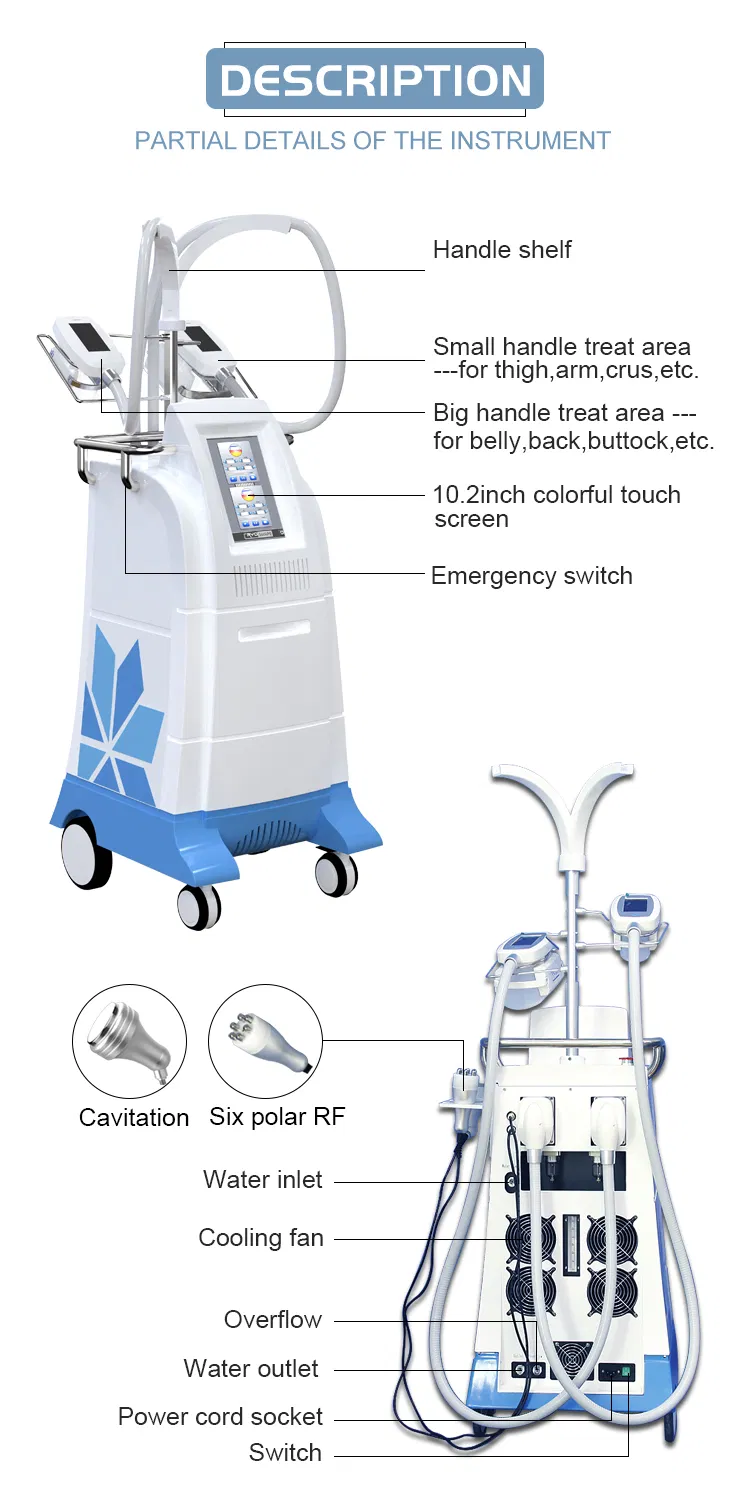 Cryolipolysis Crio Shape Vacuum Therapy Fat Freezing Slimming Machine