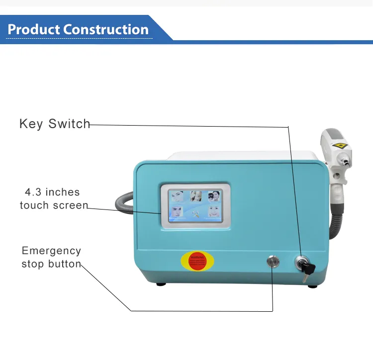 Portable Q Switched Laser Machine ND YAG Laser Tattoo Removal