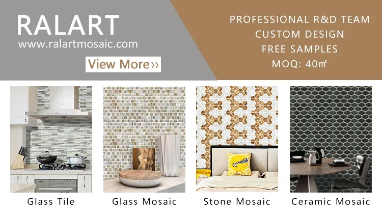 Recycled Glass Mosaic Hexagon Shape Kitchen Full Body Glass Mosaic Tile